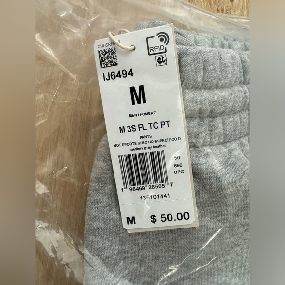 ADIDAS ESSENTIALS FLEECE 3-STRIPES TAPERED CUFF PANTS SZ MEDIUM - Picture 2 of 3